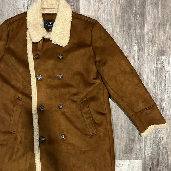GUESS Men's Brown Winter Coat